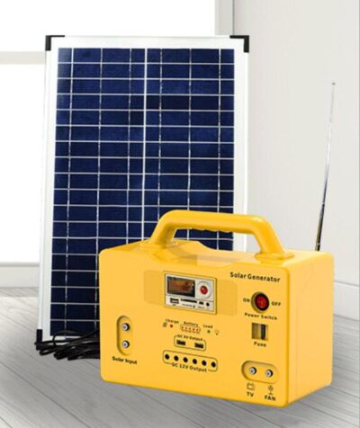 JNT | Mini Outdoor Portable Solar Power System Generator with 50W~20W Solar Panel, 20AH Lead-Acid Battery - Image 2