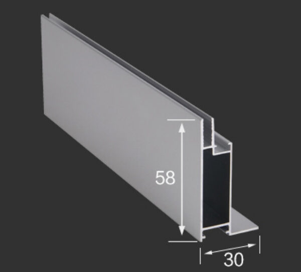 60mm Single Side Aluminium Channel For Fabric & Flex Lightbox, Profile, Poster Frame With Led Strip