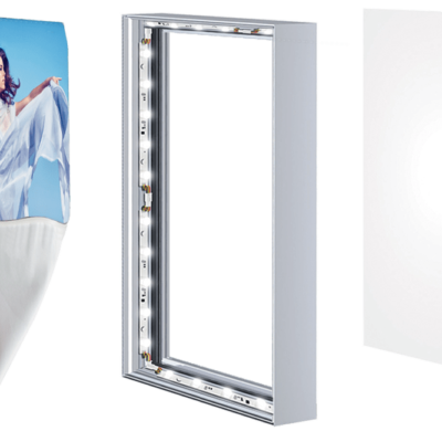 60mm Single Side Aluminium Channel For Fabric & Flex Lightbox, Profile, Poster Frame With Led Strip