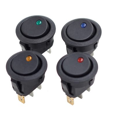 12V DC Round Switch LED ON/OFF SPST Lighted Toggle Switch - Image 6