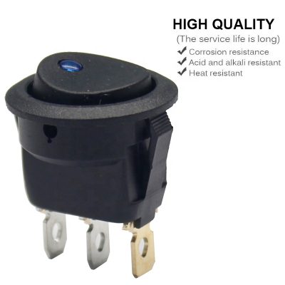 12V DC Round Switch LED ON/OFF SPST Lighted Toggle Switch - Image 3