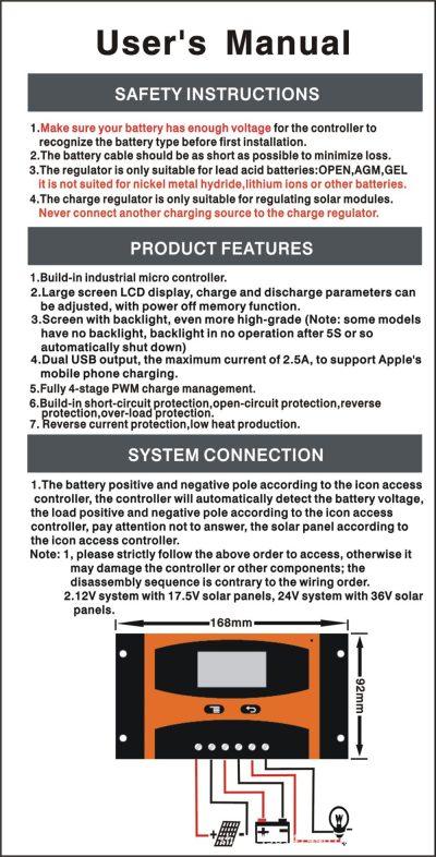 PWM Solar Charge Controller 12V/24V - Image 14